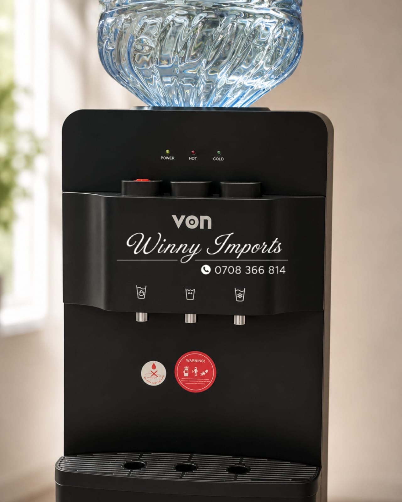 Von 3 taps water dispenser