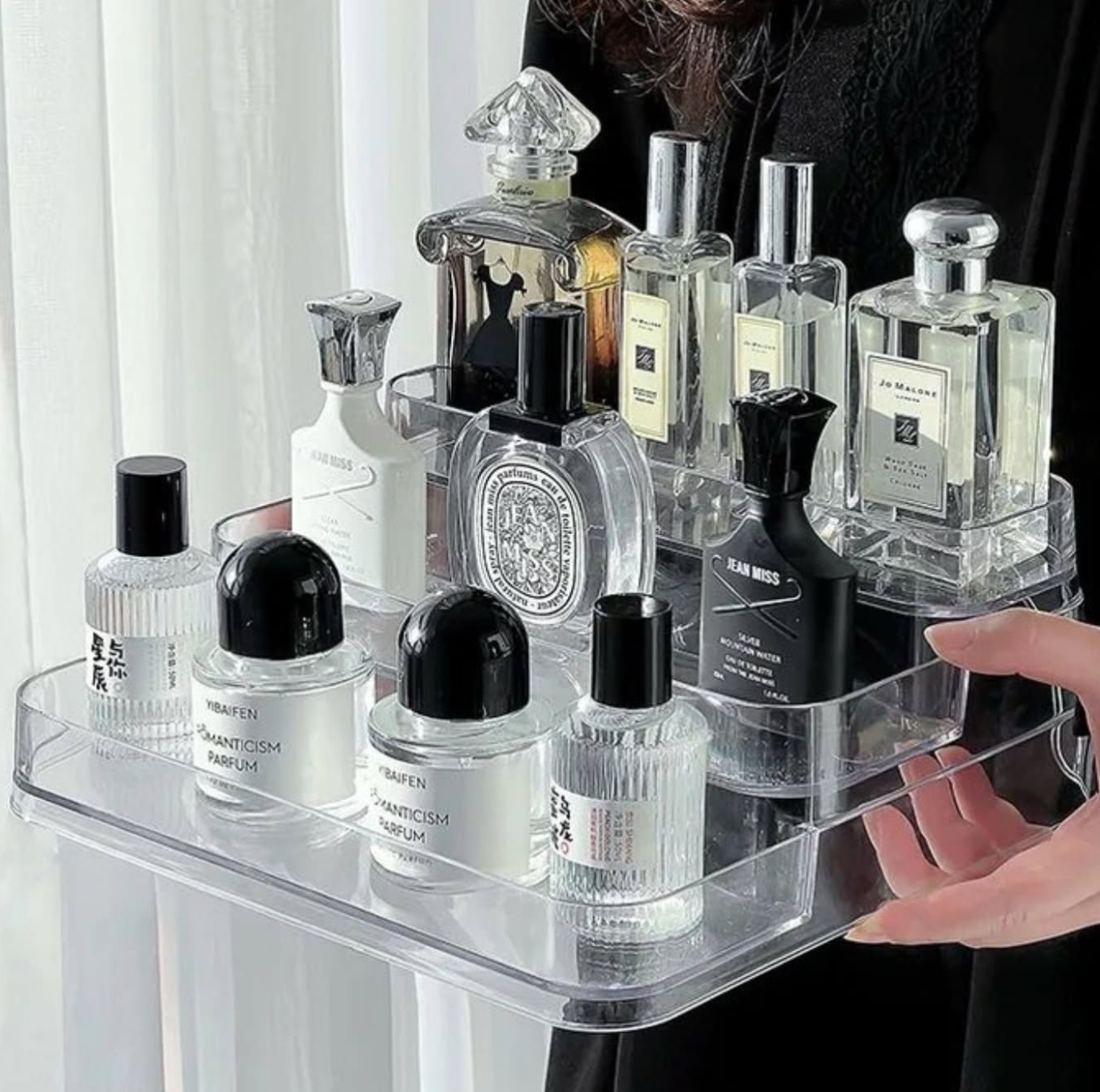 Acrylic Display Shelf Vanity Perfume Holder Organizer