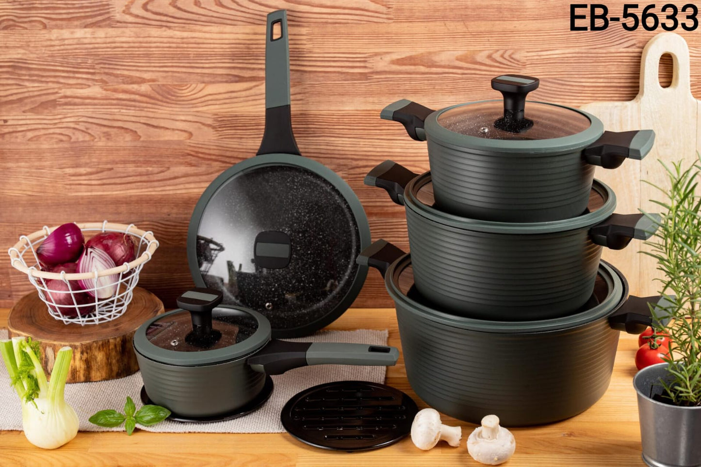 Edenberg nonstick cookware green