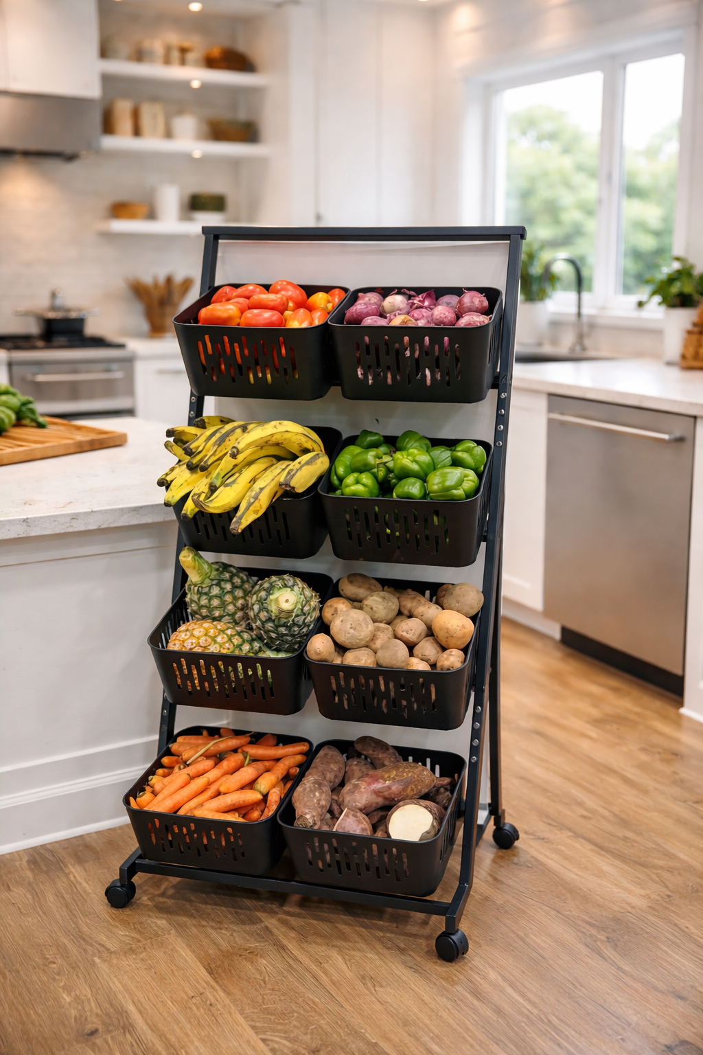 4 tier fruit rack