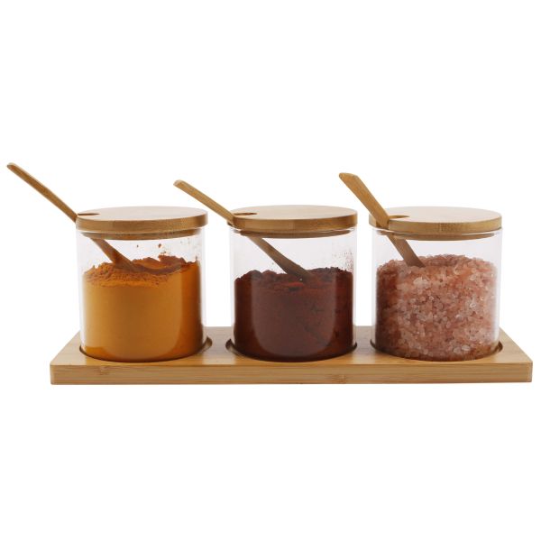 3 pieces spice jars