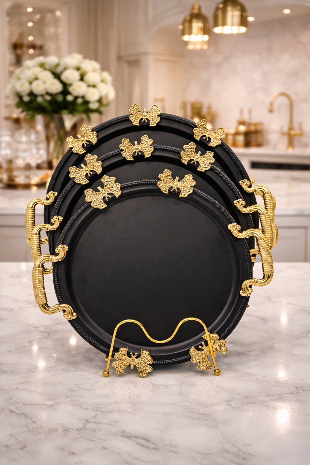 3 pieces serving tray