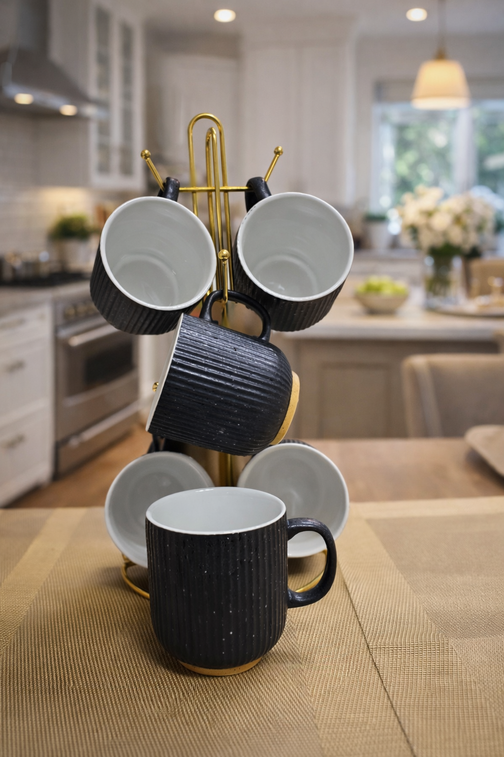 Ribbed 6pcs mug