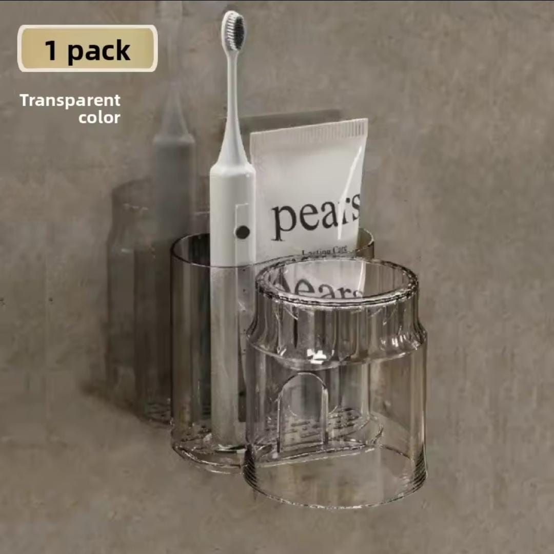 Acrylic toothpaste holder with a cup