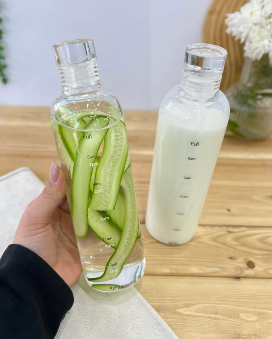 Glass storage bottle
