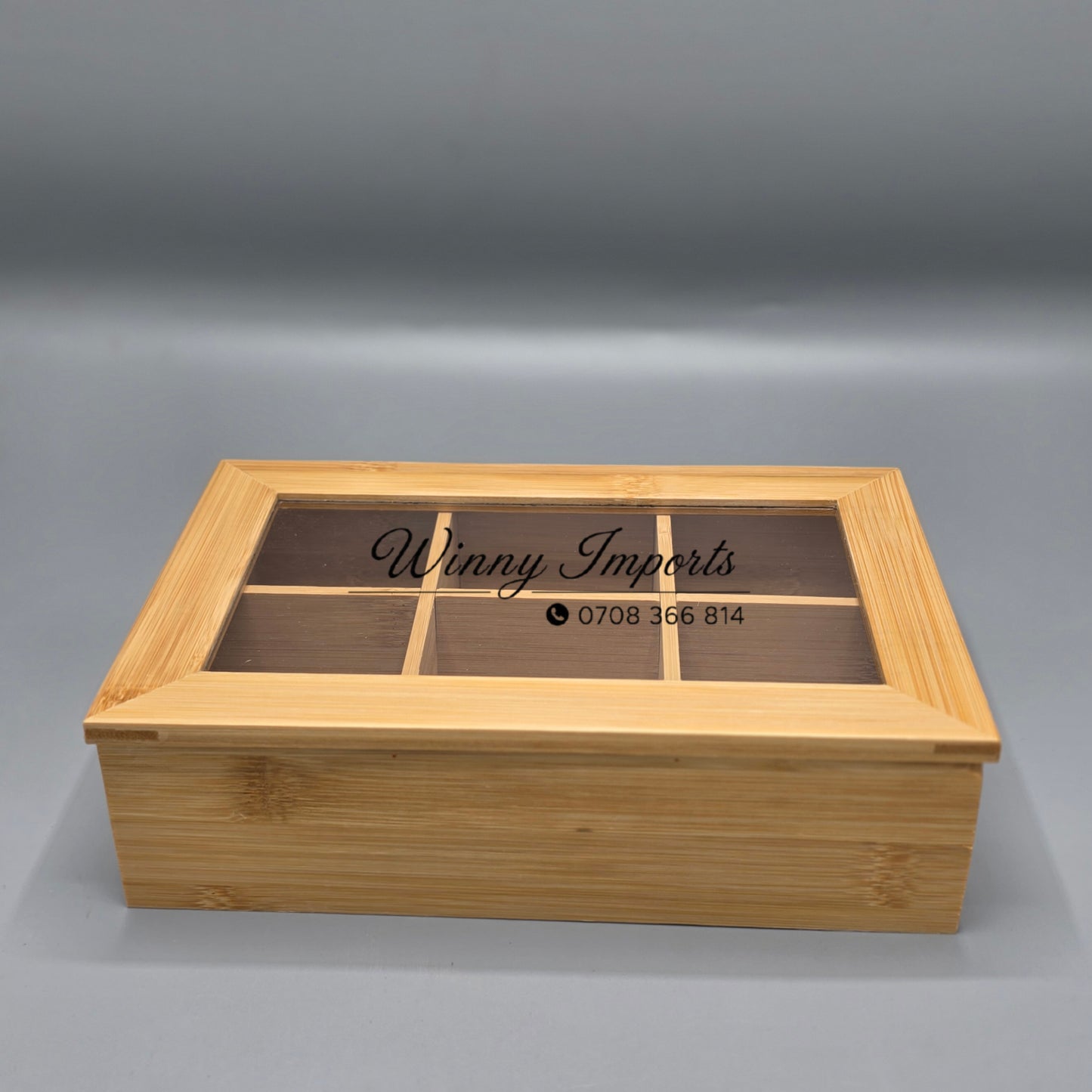 Bamboo tea bag organiser