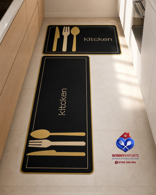 2 pcs rubber  kitchen mats