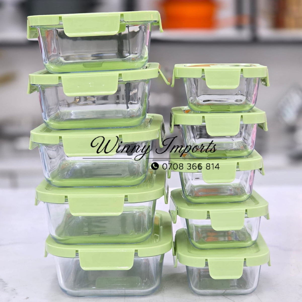 Glass Lunch Box Set