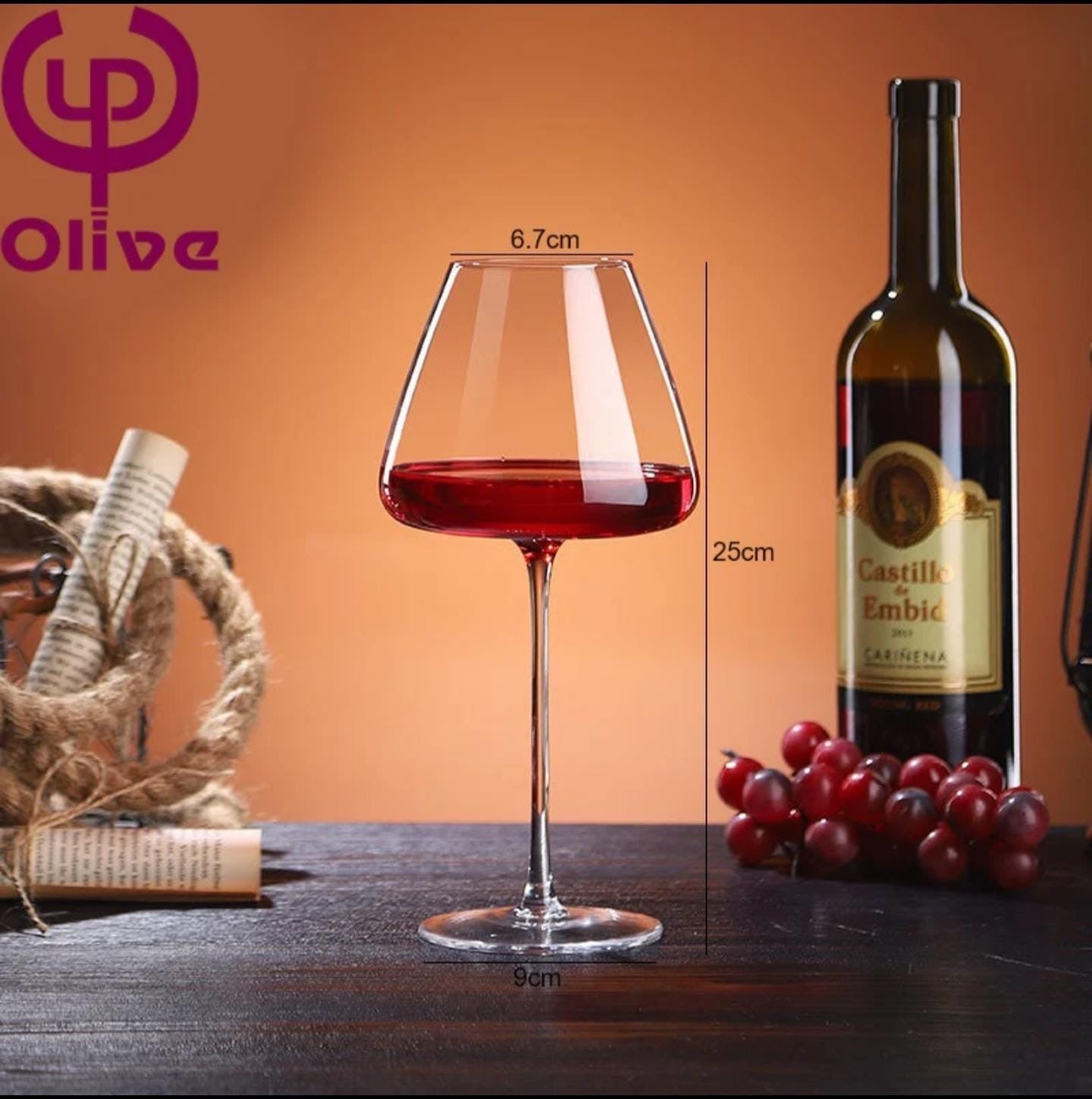 2 pieces wine glasses (720ml)