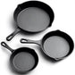 3 pieces cast iron pan