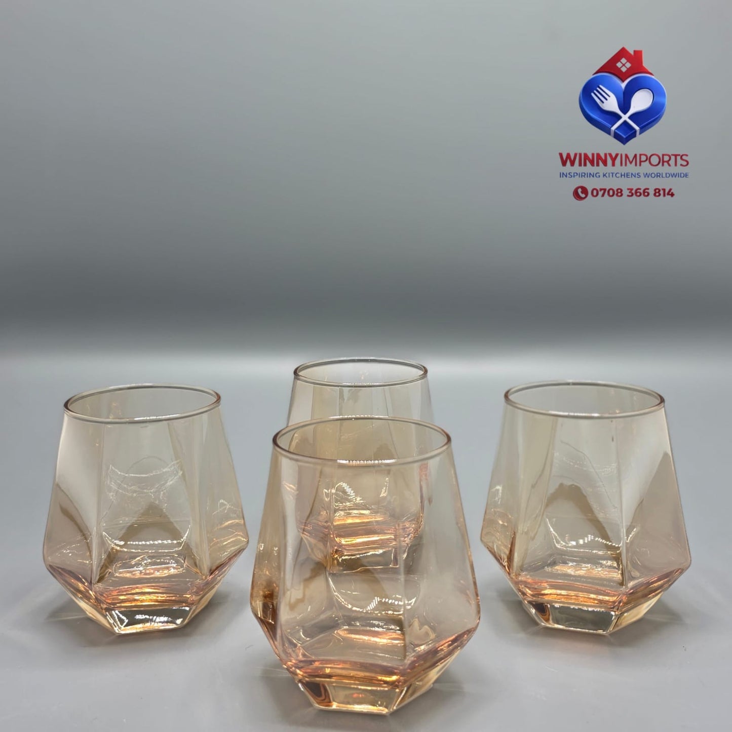 4 glasses with a jug