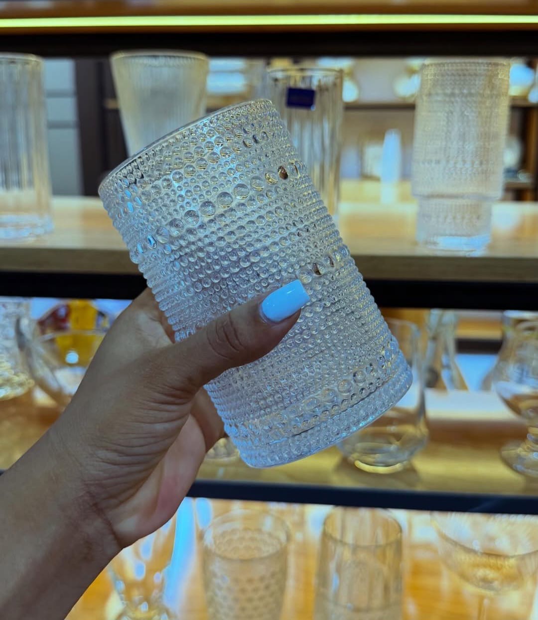 6pcs vintage embossed glasses