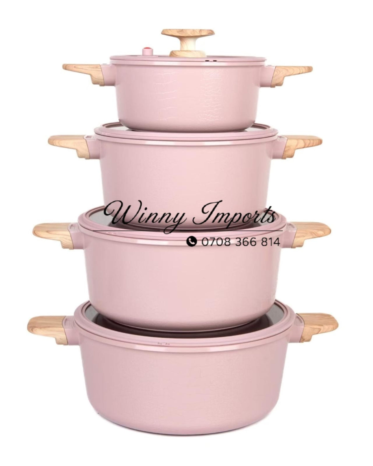 Cast marble ceramic aluminum pots