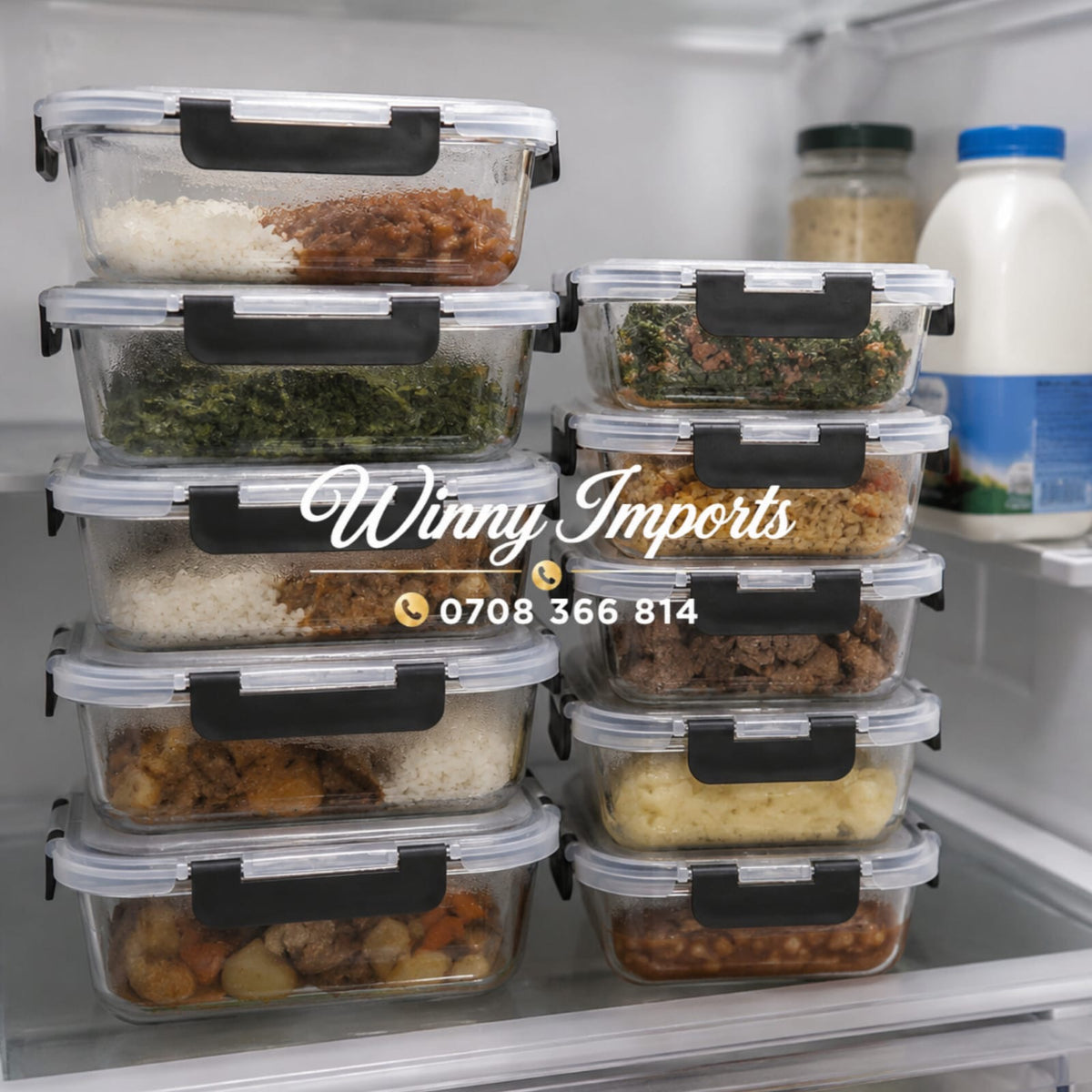 Glass Lunch Box Set