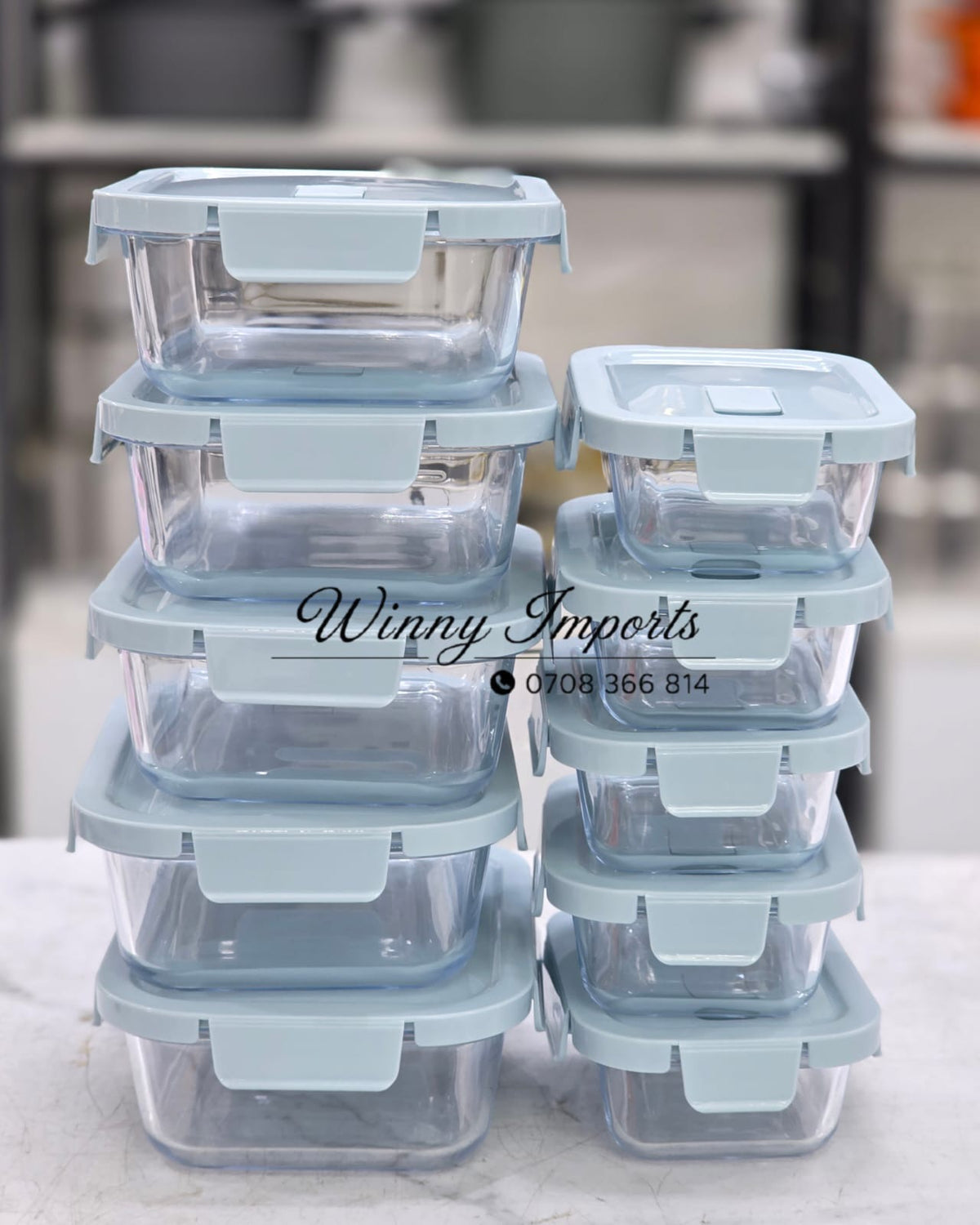 Glass Lunch Box Set