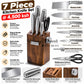 🔪 7-Piece Kitchen Knife Set + Wooden Stand