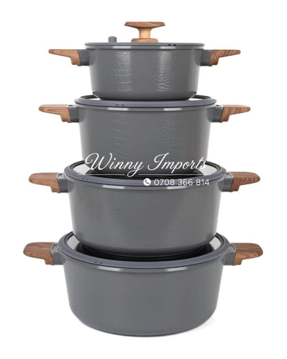 Cast marble ceramic aluminum pots