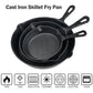 3 pieces cast iron pan