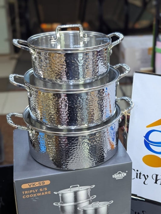 3pcs 3ply stainless cookware