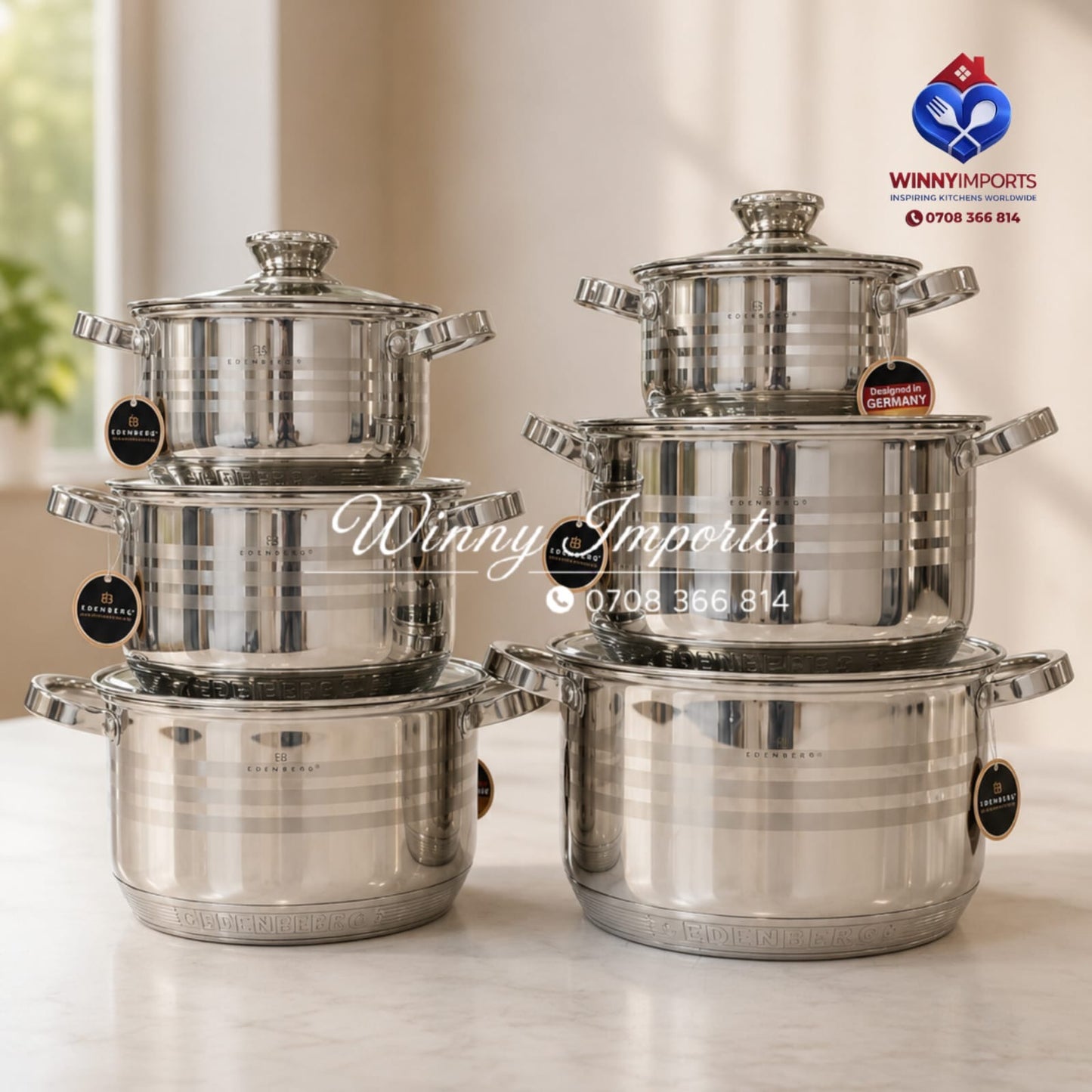 12 pieces edenberg stainless