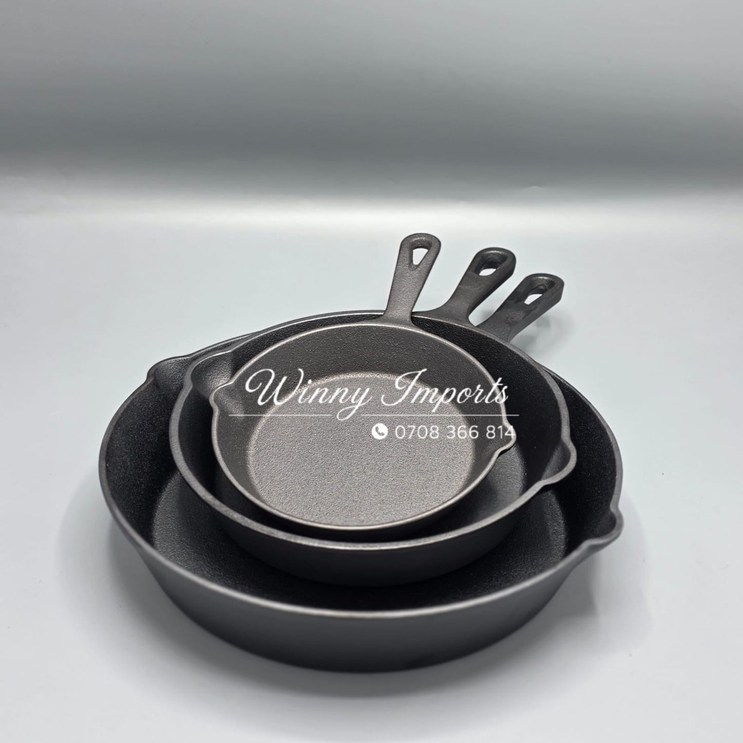 3 pieces cast iron set