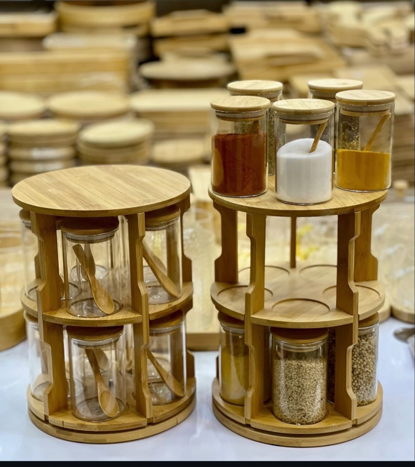 10 pcs spice jar with a rotating stand