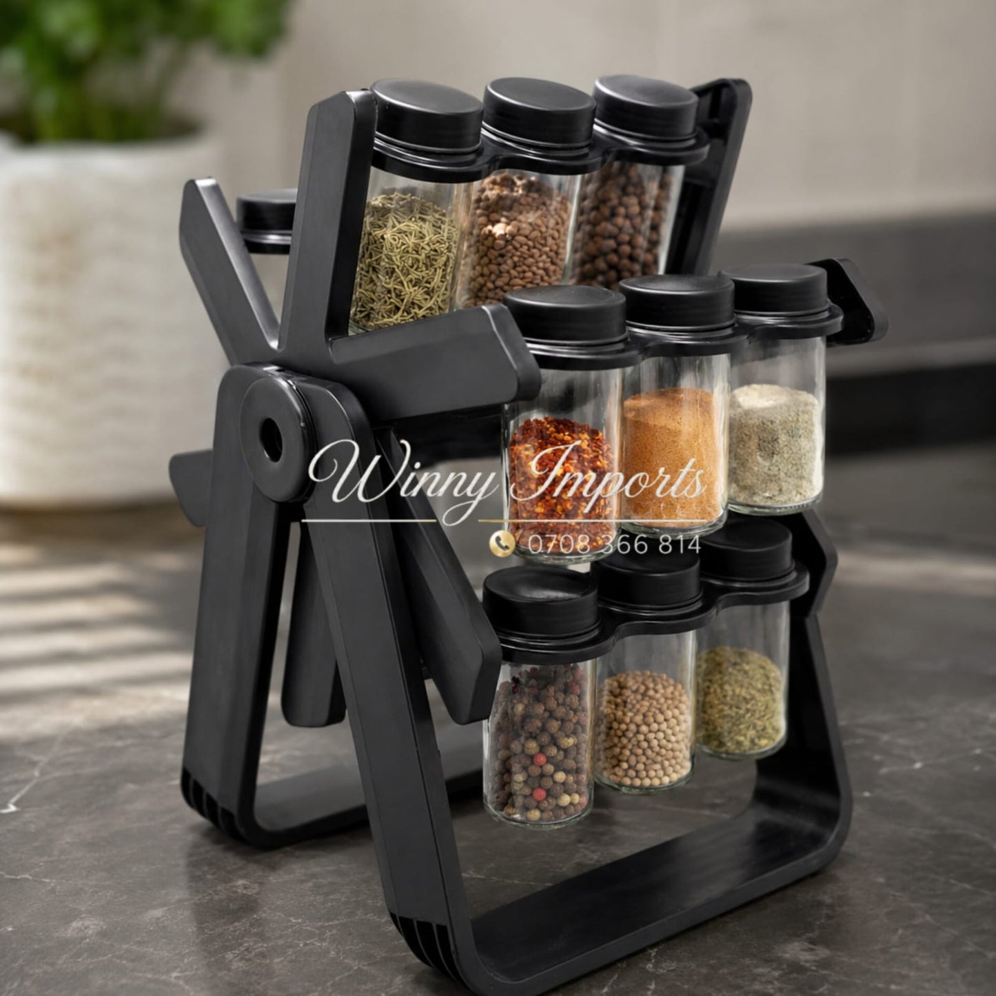 18pcs rotating spice jar
