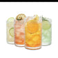 6pcs vintage embossed glasses