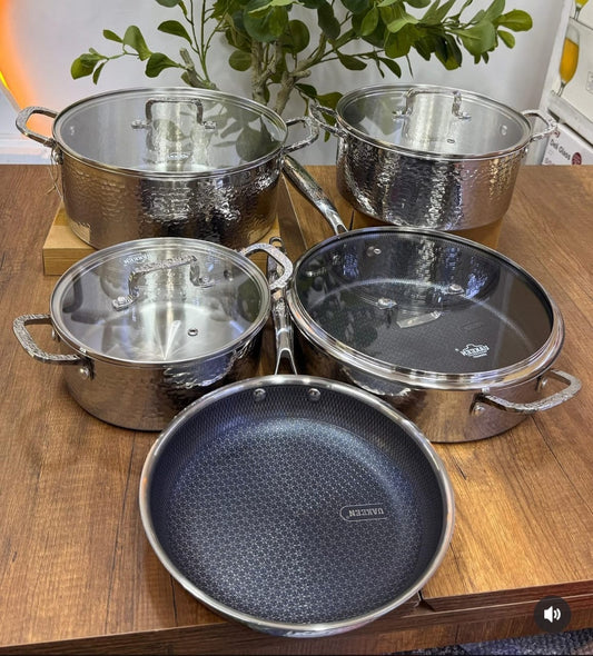 9pcs 3ply stainless cookware
