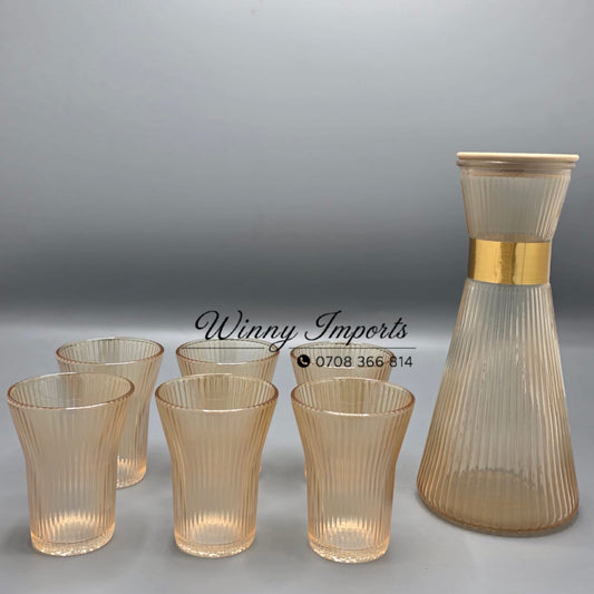 6 glasses with 1 jug