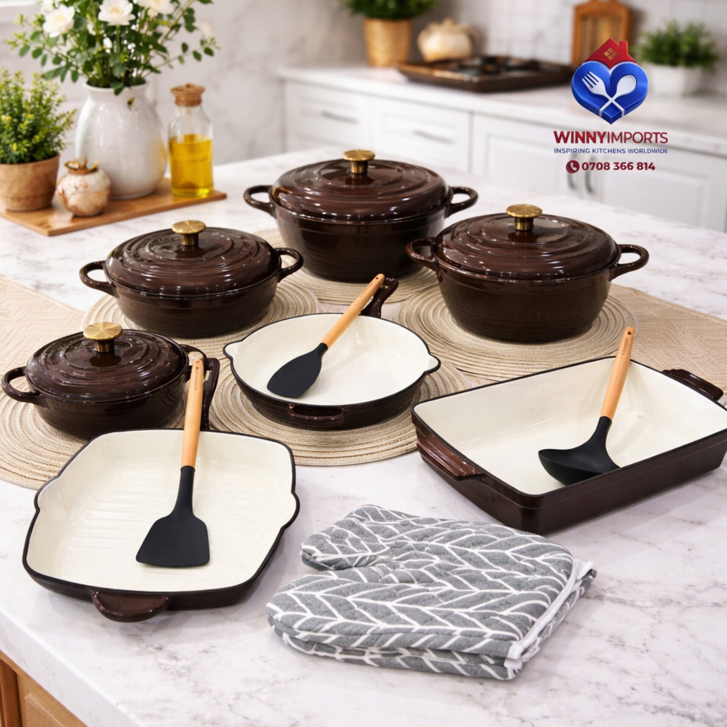 11 Piece Cast Iron Cookware Set