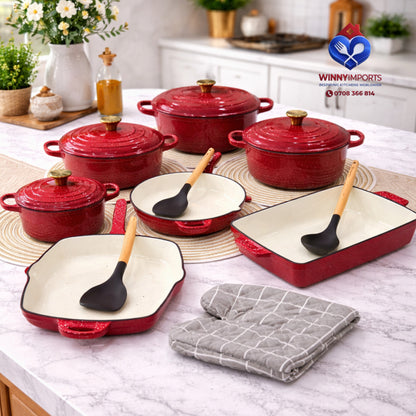 11 Piece Cast Iron Cookware Set