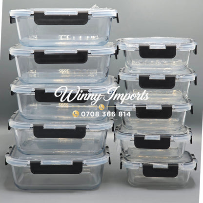 Glass Lunch Box Set