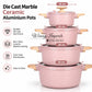 Cast marble ceramic aluminum pots