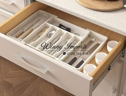 Expandable plastic cutlery  organizer