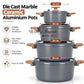 Cast marble ceramic aluminum pots