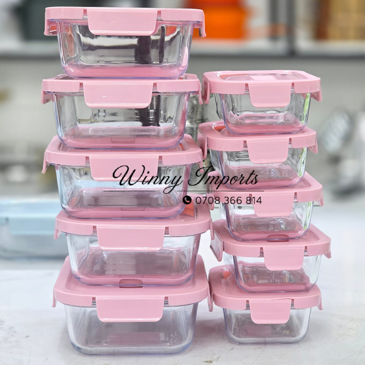 Glass Lunch Box Set