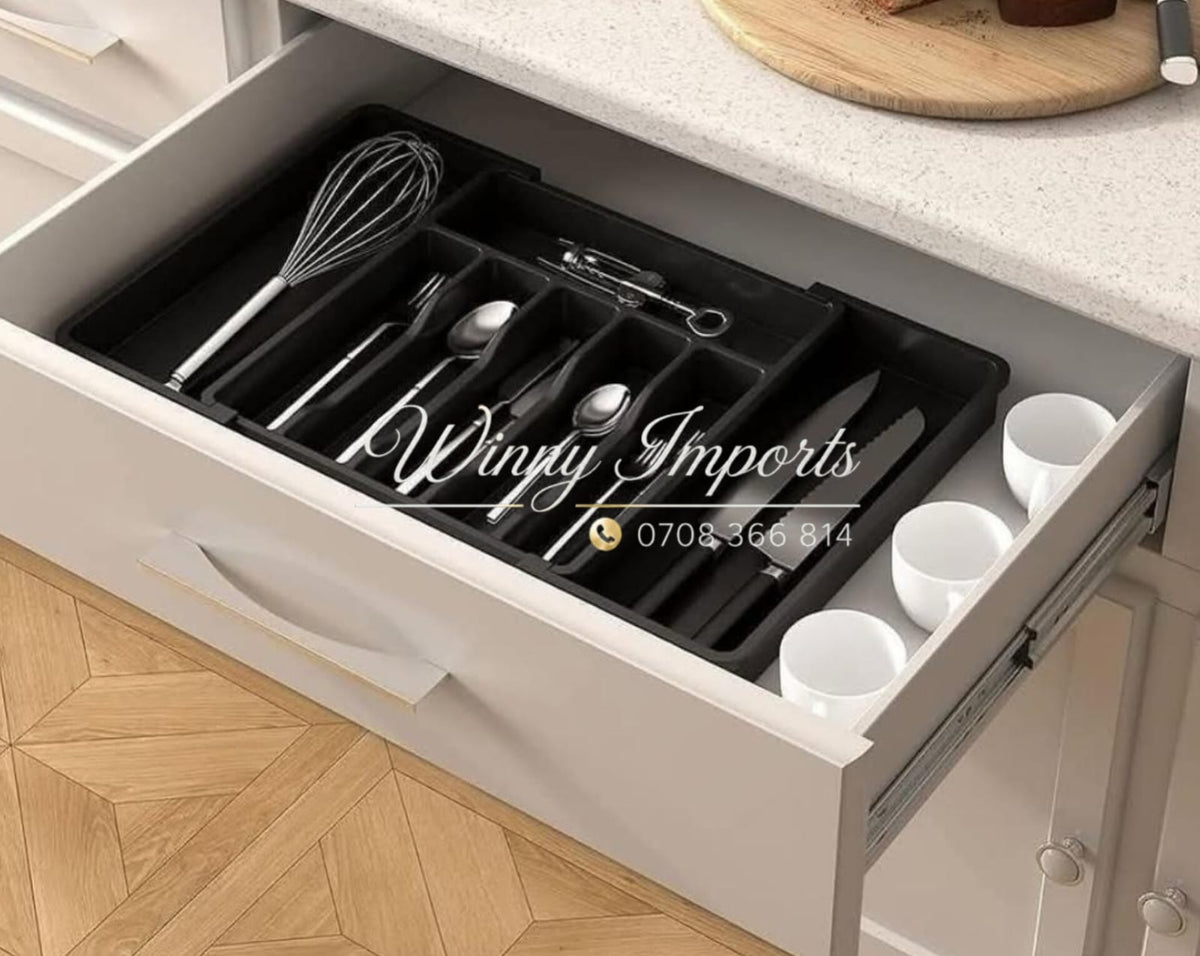 Expandable plastic cutlery  organizer