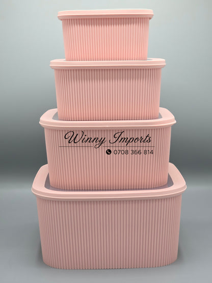 4pcs fridge container