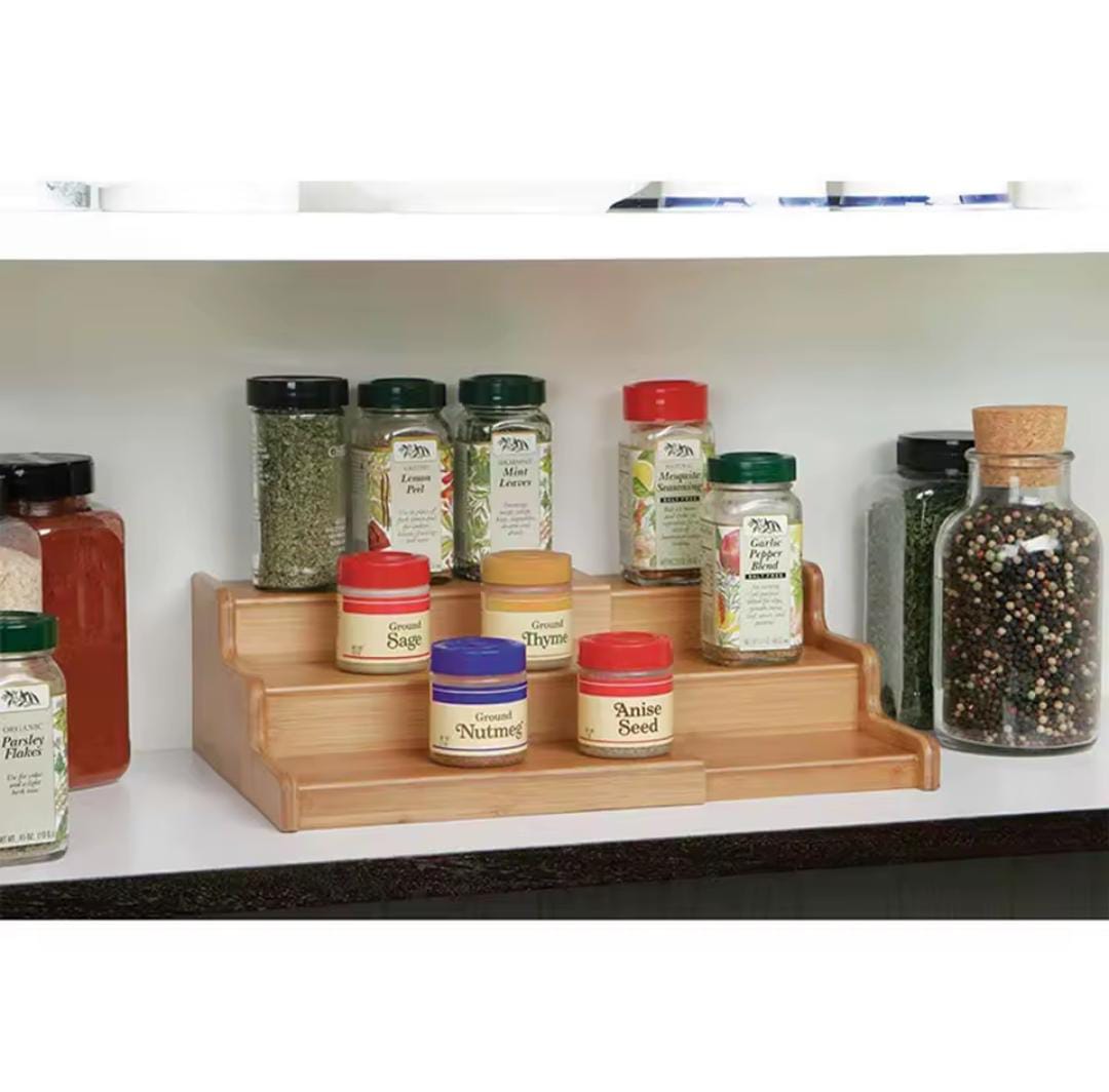 Expandable bamboo organiser