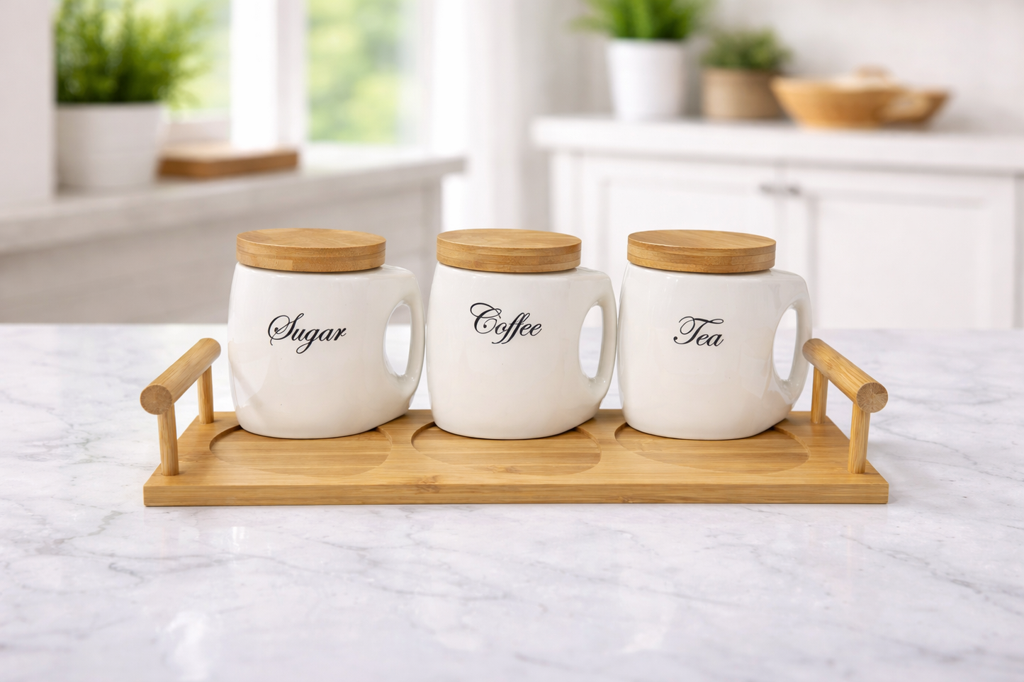 3 in 1 sugar ,coffee,tea carnister