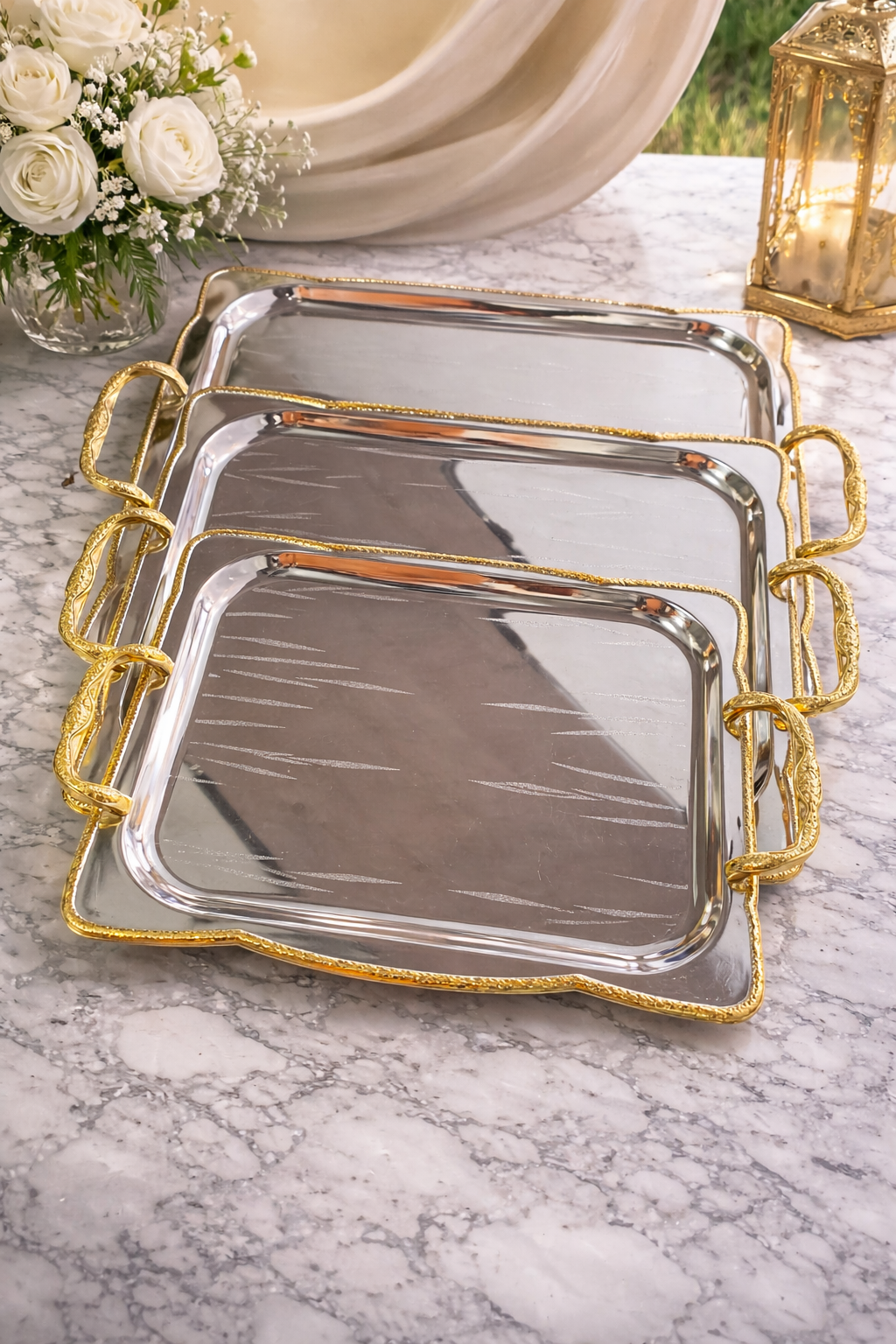 3 pieces serving tray