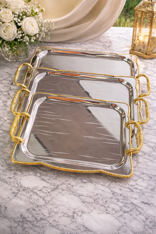 3 pieces serving tray