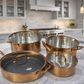 9pcs 3ply stainless steel cookware