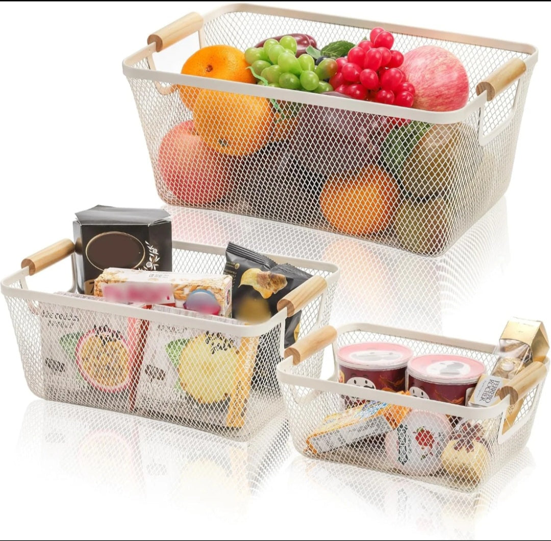 3 in 1 plastic mesh basket