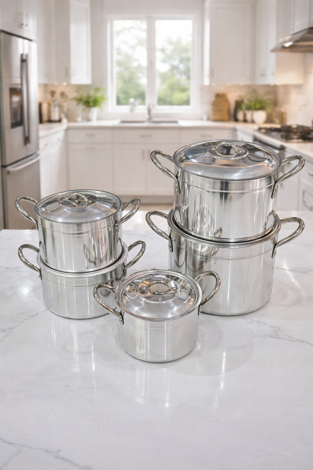 5 pcs aluminium heavy duty cookware