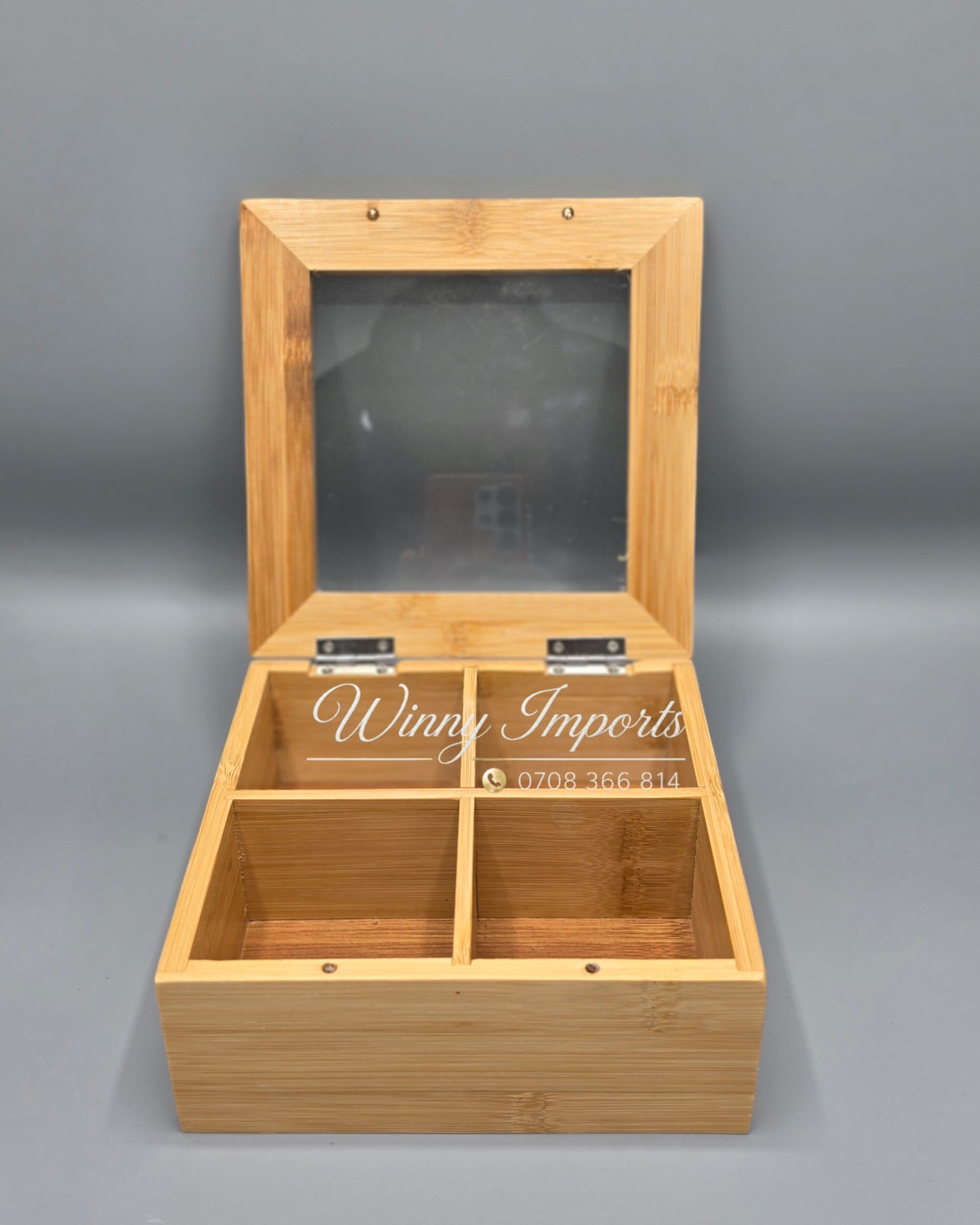 Bamboo tea bag organiser
