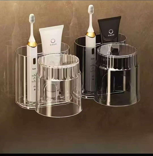 Acrylic toothpaste holder with a cup