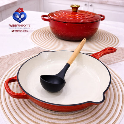 3 pieces cast iron cookware