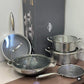 9pcs 3ply stainless steal cookware